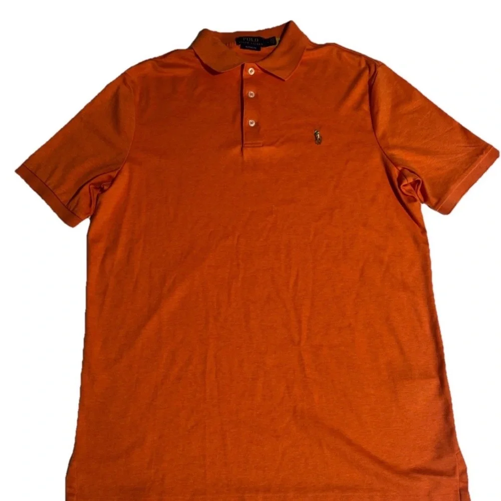 Ralph Lauren Man Vibrant Orange Polo Shirt